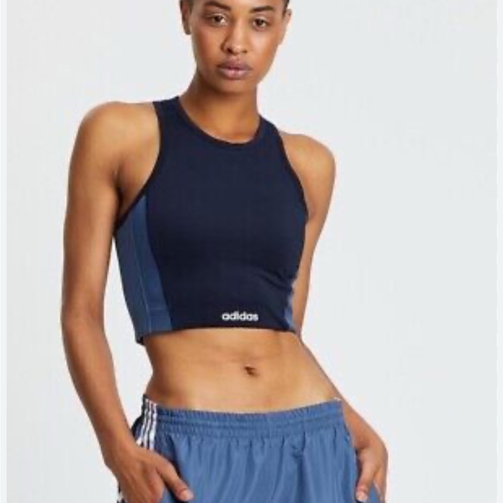 Adidas Navy Blue Crop Top